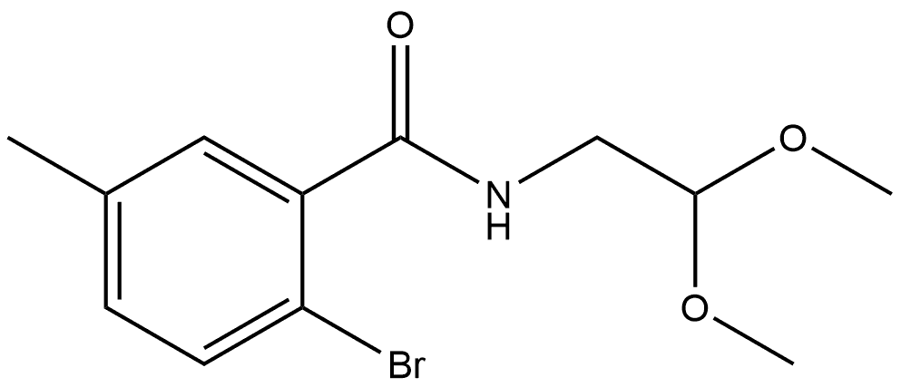 2-Bromo-N-(2,2-dimethoxyethyl)-5-methylbenzamide Structure