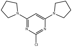 Pyrimidine, 2-chloro-4,6-di-1-pyrrolidinyl- Structure