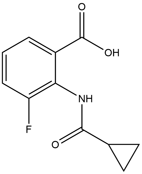 2-[(Cyclopropylcarbonyl)amino]-3-fluorobenzoic acid Structure