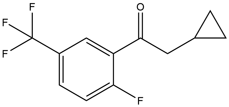 2-Cyclopropyl-1-[2-fluoro-5-(trifluoromethyl)phenyl]ethanone Structure