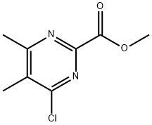 2-Pyrimidinecarboxylic acid, 4-chloro-5,6-dimethyl-, methyl ester Structure