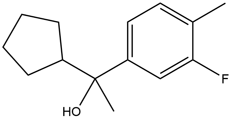 α-Cyclopentyl-3-fluoro-α,4-dimethylbenzenemethanol Structure