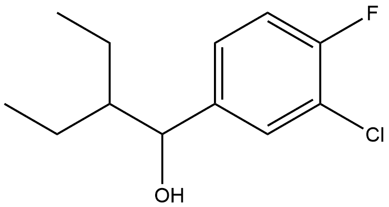 3-Chloro-α-(1-ethylpropyl)-4-fluorobenzenemethanol Structure