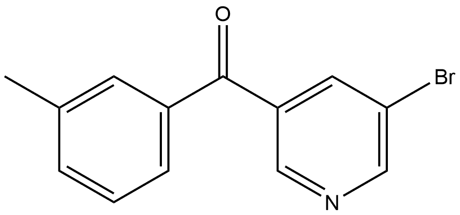 (5-Bromo-3-pyridinyl)(3-methylphenyl)methanone Structure