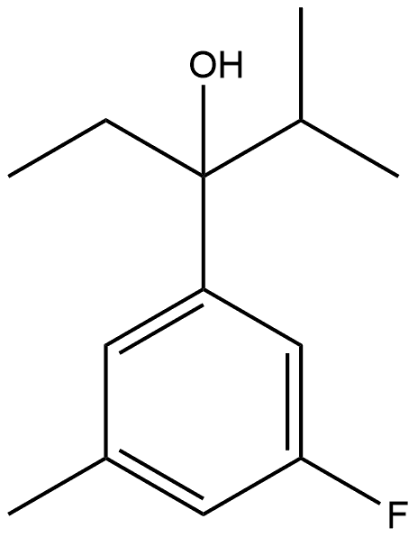 α-Ethyl-3-fluoro-5-methyl-α-(1-methylethyl)benzenemethanol Structure