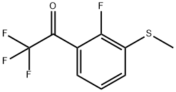 2,2,2-Trifluoro-1-(2-fluoro-3-(methylthio)phenyl)ethanone Structure