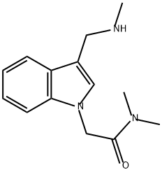 N,N-dimethyl-2-{3-[(methylamino)methyl]-1H-indol
-1-yl}acetamide Structure