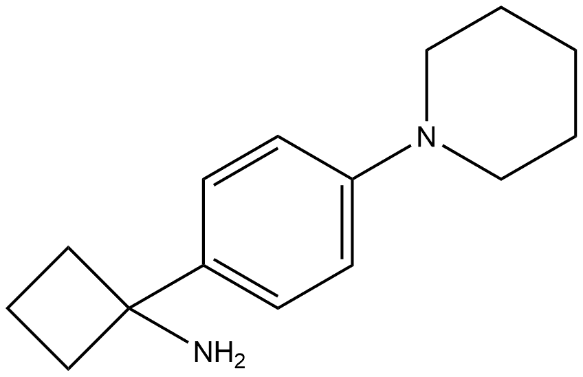 1-4-(1-Piperidinyl)phenylcyclobutanamine Structure