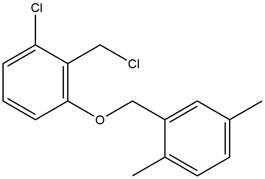 1-Chloro-2-(chloromethyl)-3-[(2,5-dimethylphenyl)methoxy]benzene Structure