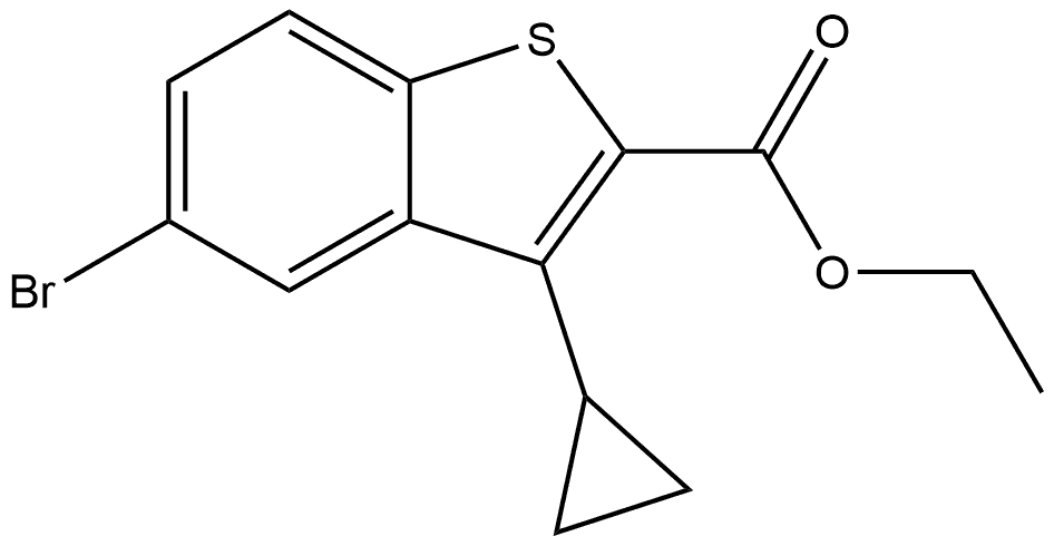 ethyl 5-bromo-3-cyclopropylbenzo[b]thiophene-2-carboxylate Structure