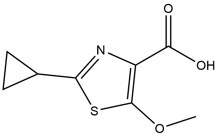 2-cyclopropyl-5-methoxy-thiazole-4-carboxylic acid Structure