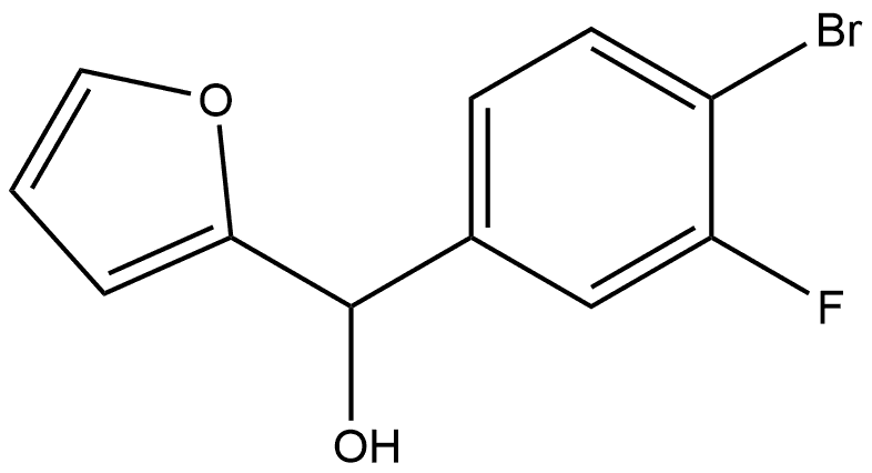 (4-bromo-3-fluorophenyl)(furan-2-yl)methanol Structure