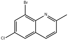 8-bromo-6-chloro-2-methylquinoline Structure