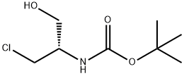 Carbamic acid, N-[(1S)-2-chloro-1-(hydroxymethyl)ethyl]-, 1,1-dimethylethyl ester Structure