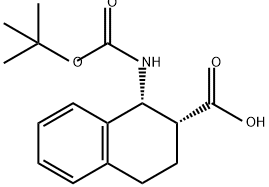 2-Naphthalenecarboxylic acid, 1-[[(1,1-dimethylethoxy)carbonyl]amino]-1,2,3,4-tetrahydro-, (1R,2R)- Structure