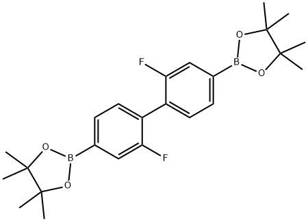 2,2'-(2,2'-difluoro-[1,1'-biphenyl]-4,4'-diyl)bis(4,4,5,5-tetramethyl-1,3,2-dioxaborolane) Structure