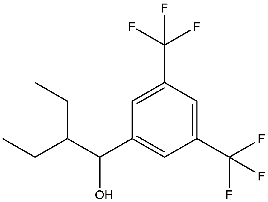 α-(1-Ethylpropyl)-3,5-bis(trifluoromethyl)benzenemethanol Structure