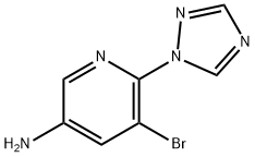 3-Pyridinamine, 5-bromo-6-(1H-1,2,4-triazol-1-yl)- Structure