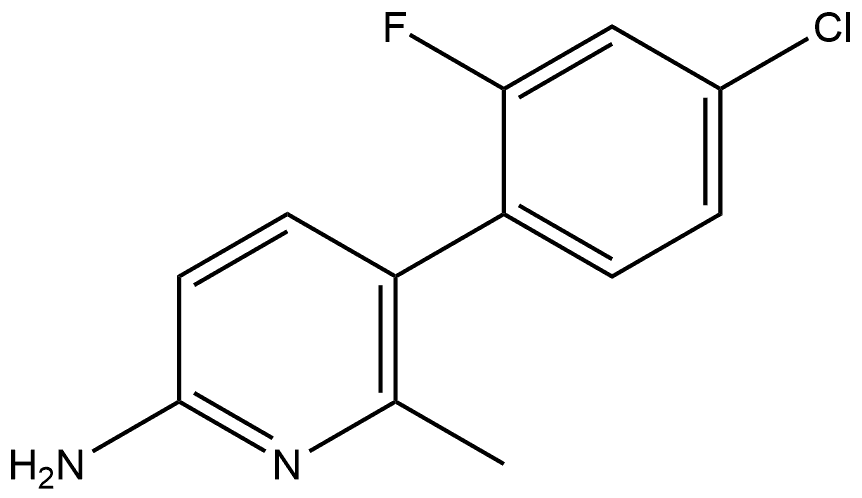 5-(4-Chloro-2-fluorophenyl)-6-methyl-2-pyridinamine Structure