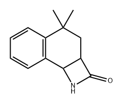 2a,3,4,8b-tetrahydro-4,4-dimethyl-Naphth[1,2-b]azet-2(1H)-one (ACI) Structure