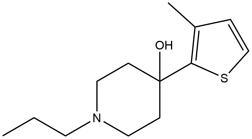 4-(3-Methyl-2-thienyl)-1-propyl-4-piperidinol Structure