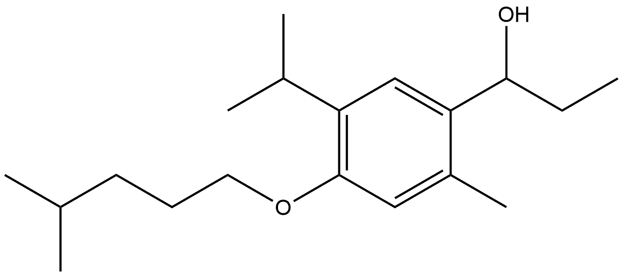 α-Ethyl-2-methyl-5-(1-methylethyl)-4-[(4-methylpentyl)oxy]benzenemethanol Structure