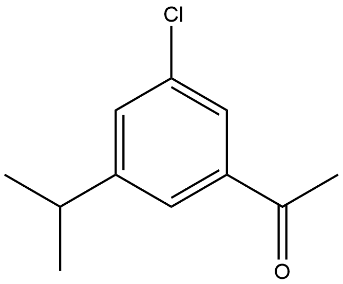 1-[3-Chloro-5-(1-methylethyl)phenyl]ethanone Structure