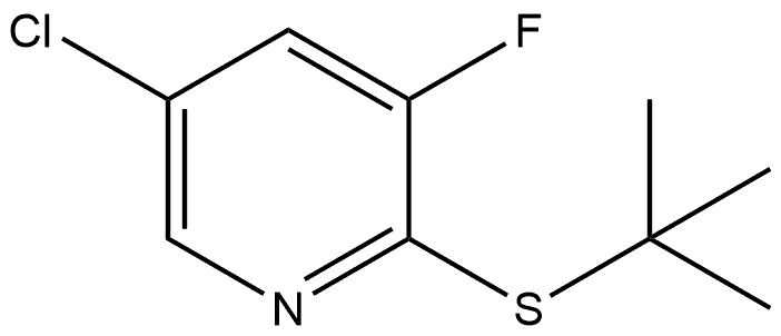 5-Chloro-2-[(1,1-dimethylethyl)thio]-3-fluoropyridine Structure