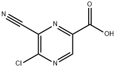 2-Pyrazinecarboxylic acid, 5-chloro-6-cyano- 구조식 이미지