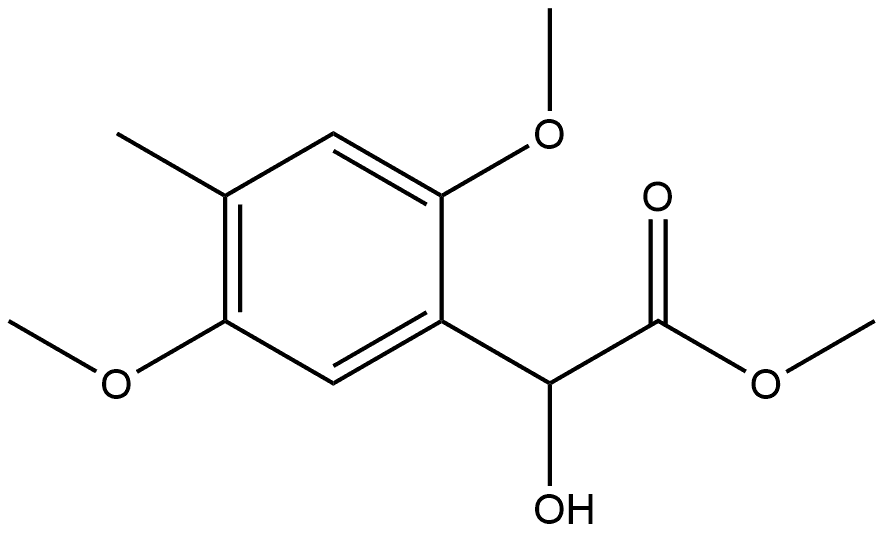 Methyl α-hydroxy-2,5-dimethoxy-4-methylbenzeneacetate Structure