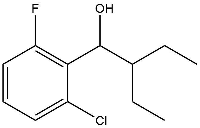 2-Chloro-α-(1-ethylpropyl)-6-fluorobenzenemethanol Structure