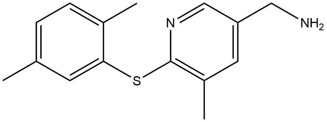 6-[(2,5-Dimethylphenyl)thio]-5-methyl-3-pyridinemethanamine Structure