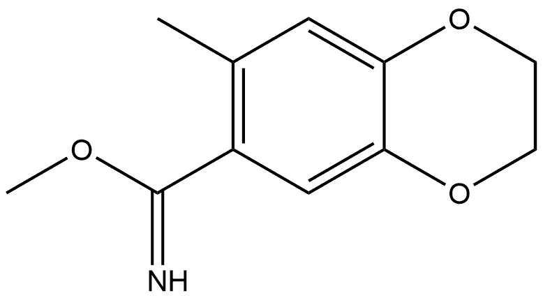 Methyl 2,3-dihydro-7-methyl-1,4-benzodioxin-6-carboximidate Structure