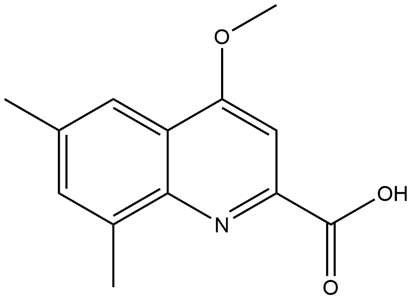 4-Methoxy-6,8-dimethyl-2-quinolinecarboxylic acid Structure