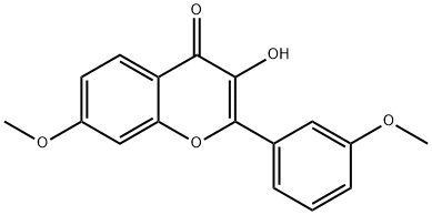 4H-1-Benzopyran-4-one, 3-hydroxy-7-methoxy-2-(3-methoxyphenyl)- Structure