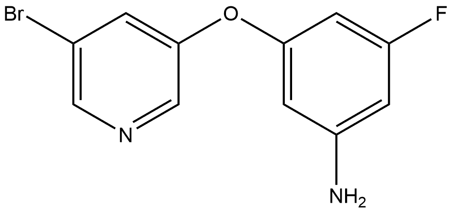 3-[(5-Bromo-3-pyridinyl)oxy]-5-fluorobenzenamine Structure