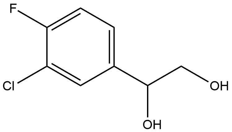 1-(3-Chloro-4-fluorophenyl)-1,2-ethanediol Structure