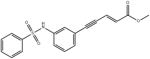 2-Penten-4-ynoic acid, 5-[3-[(phenylsulfonyl)amino]phenyl]-, methyl ester, (E)- (9CI) 구조식 이미지