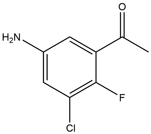 1-(5-Amino-3-chloro-2-fluoro-phenyl)-ethanone Structure