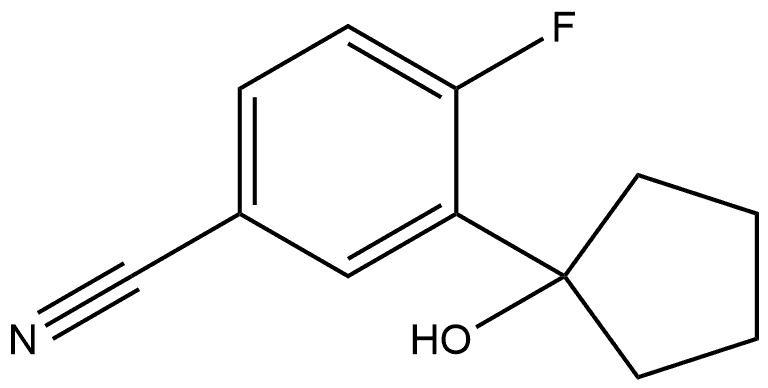 4-fluoro-3-(1-hydroxycyclopentyl)benzonitrile Structure