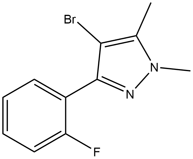 4-Bromo-3-(2-fluorophenyl)-1,5-dimethyl-1H-pyrazole Structure