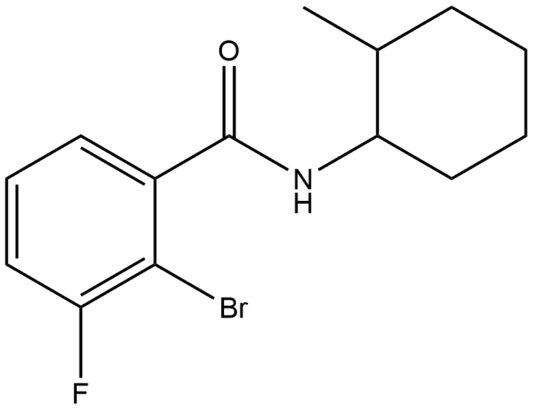 2-Bromo-3-fluoro-N-(2-methylcyclohexyl)benzamide Structure