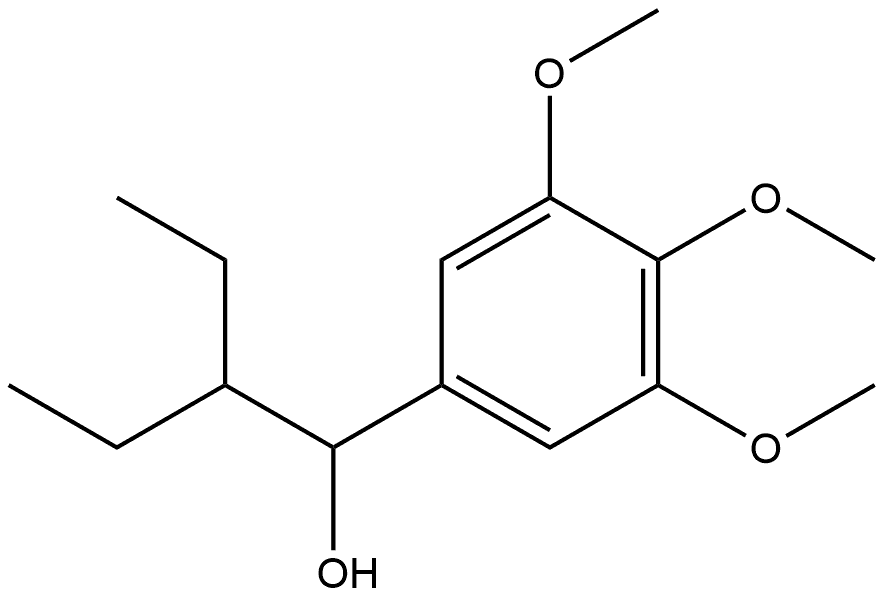 α-(1-Ethylpropyl)-3,4,5-trimethoxybenzenemethanol Structure