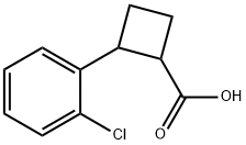 2-(2-chlorophenyl)cyclobutane-1-carboxylic acid, Mixture of diastereomers 구조식 이미지