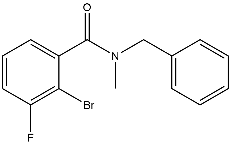 2-Bromo-3-fluoro-N-methyl-N-(phenylmethyl)benzamide Structure