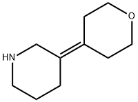 Piperidine, 3-(tetrahydro-4H-pyran-4-ylidene)- Structure