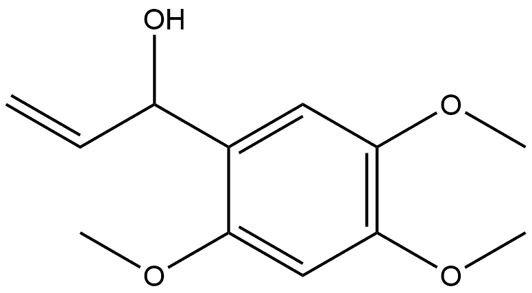 Benzenemethanol, α-ethenyl-2,4,5-trimethoxy- Structure