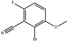 Benzonitrile, 2-bromo-6-fluoro-3-methoxy- 구조식 이미지