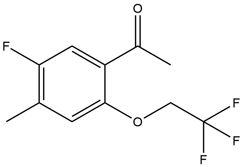 1-[5-Fluoro-4-methyl-2-(2,2,2-trifluoroethoxy)phenyl]ethanone Structure