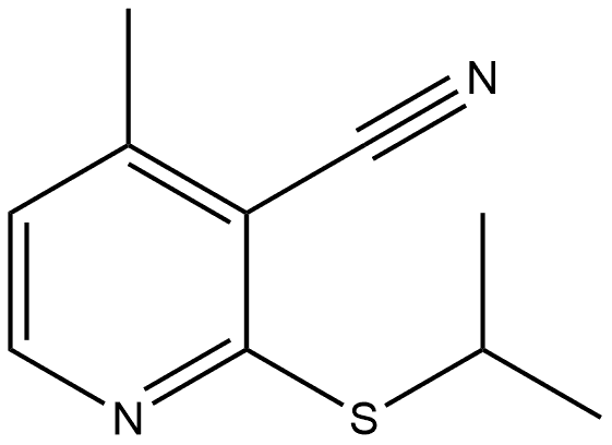 4-Methyl-2-[(1-methylethyl)thio]-3-pyridinecarbonitrile Structure